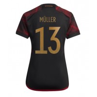 Tyskland Thomas Muller #13 Replika Bortatröja Dam VM 2022 Kortärmad